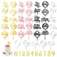 50 Pcs Acrylic Happy Birthday Cake Topper Gold Black Pink Silver Birthday Cake Topper Pick For Birthday Party Cake Desserts Past