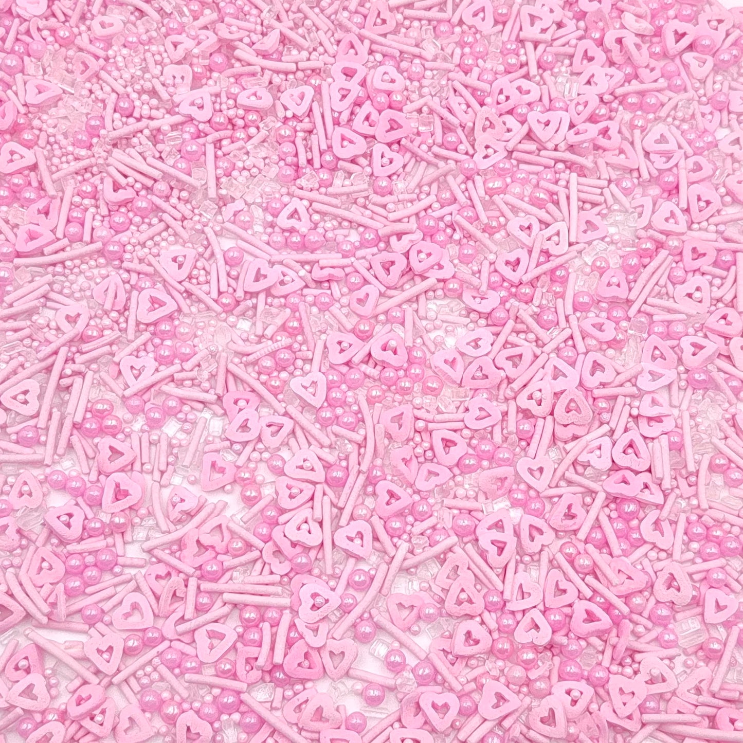 Sentovac Edible Pink Heart Mix Sprinkles For Decorating 1 Bottle 3.35Oz/ 95G | Cake Cupcakes And Ice Cream Topper Decorations