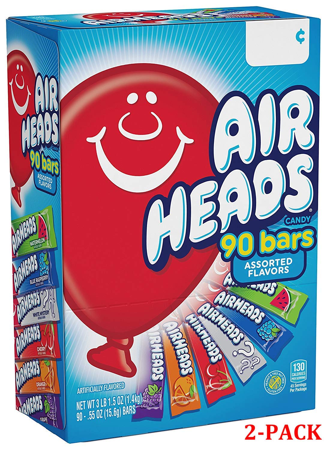 Candy Bars, Variety Stocking Stuffers Bulk Box, Chewy Full Size Fruit Taffy, Gifts, Back To School For Kids, Non Melting, Party