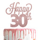Lingteer Happy 30Th Birthday Cake Topper - Cheers To 30Th Birthday Thirty Years Old Birthday Party Cake Decorations Sign.