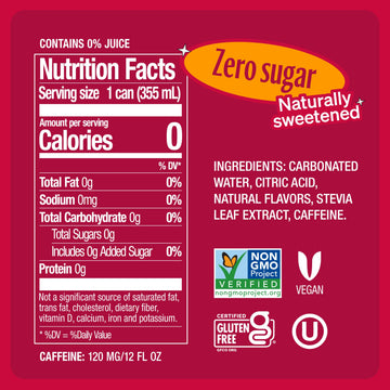 Zevia Zero Sugar, Mango Ginger Energy Drink, 12 Fl Oz Cans (Pack Of 12)