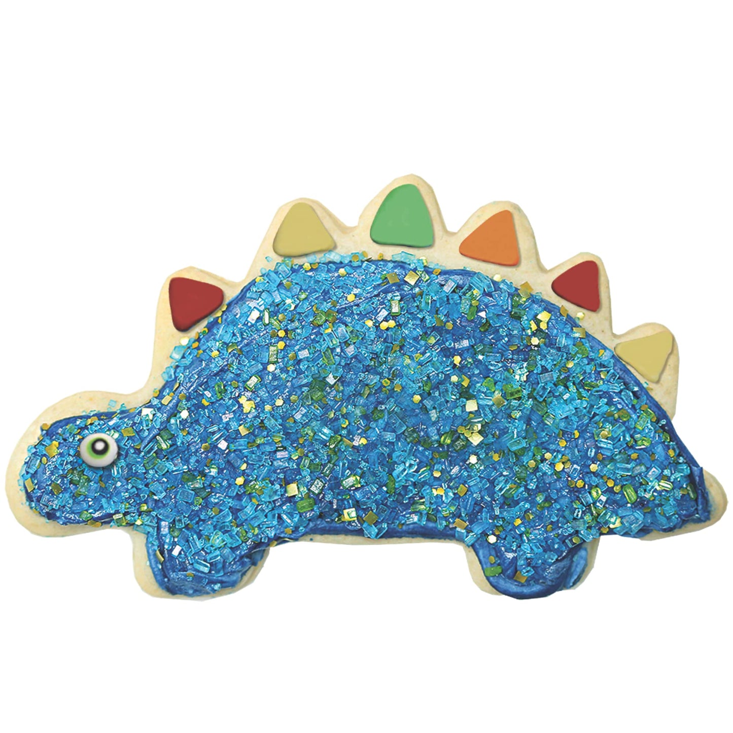 Cookie Decorating Kit With Cookies - Dinosaur Designer Sugar Cookie Kit - 8 Pre-Baked Vanilla Dinosaur Cookies, Cookie Icing, Ed