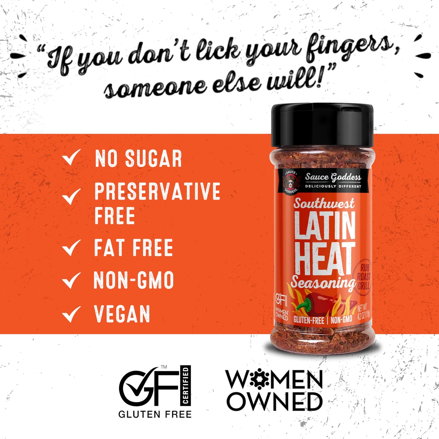 Sauce Goddess Southwest Latin Heat Shaker - Bbq Rub With Tons Of Cumin And Oregano Flavor, Cayenne, And New Mexican Red Chiles.