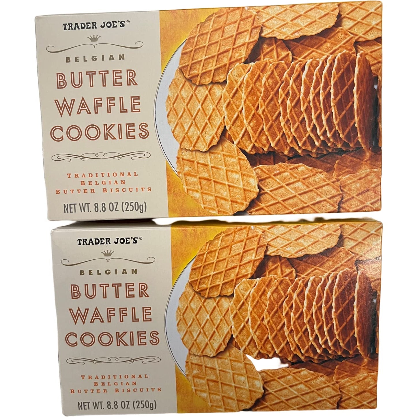Trader Joe s Belgian Butter Waffle Cookies Traditional Belgian Butter Biscuits, 8.8 oz (Pack of 2)