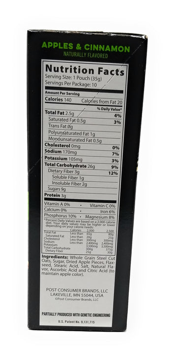 Better Oats Steel Cut Oats with Flax, Apples and Cinnamon, 10 Pouches (Pack of 2)