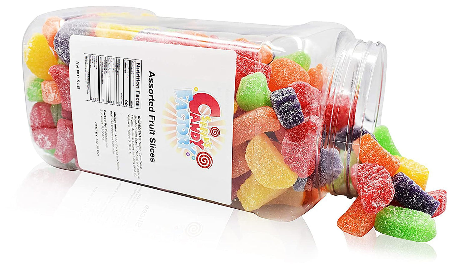 Sarah s Candy Factory Assorted Fruit Slice (5 Lbs in Jar)