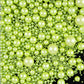 Green Sprinkles for Cake Decorating, 120g/4.23oz Edible Light Green Pearl Sprinkles Mix, Sugar Candy Pearls for Baking, Cookie D