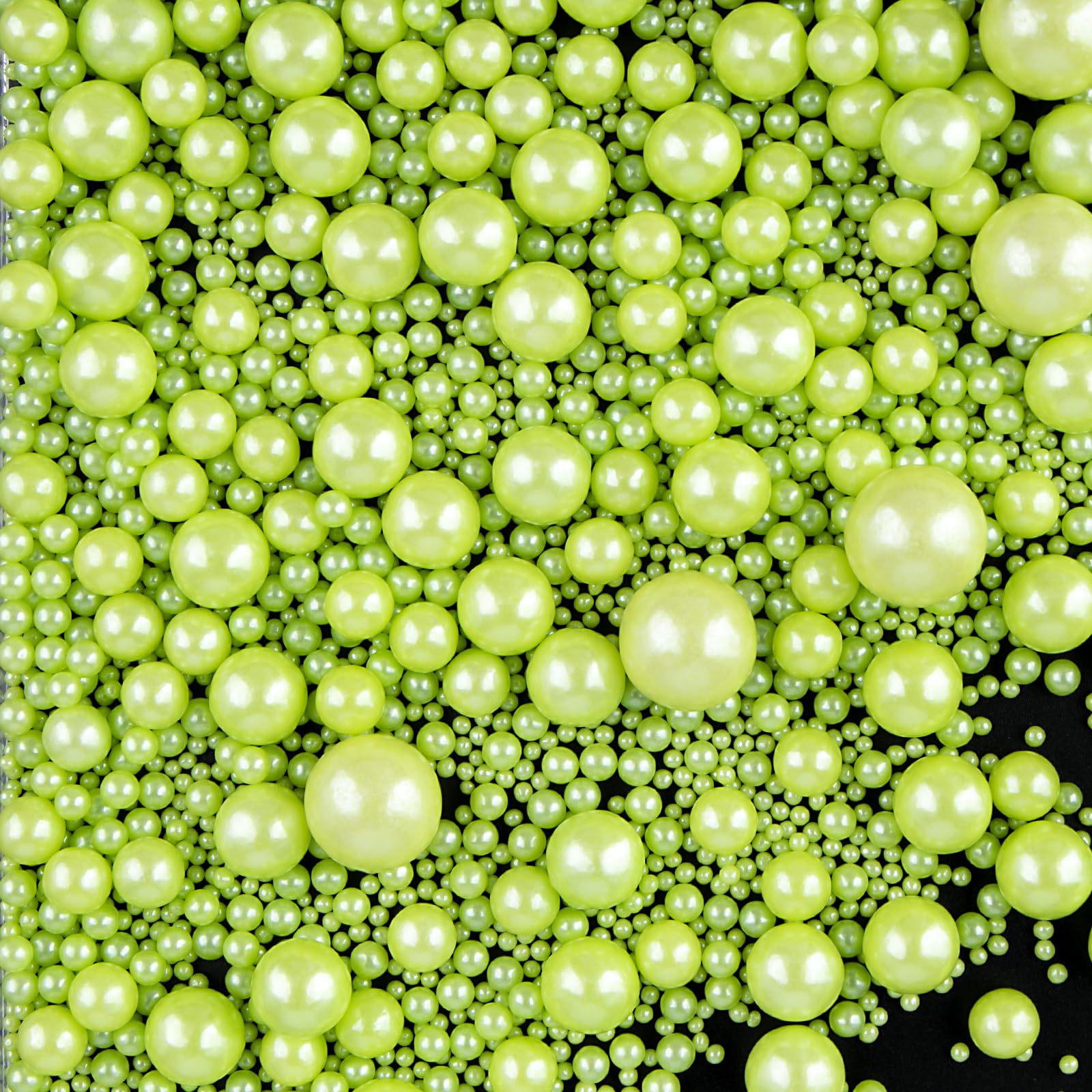 Green Sprinkles for Cake Decorating, 120g/4.23oz Edible Light Green Pearl Sprinkles Mix, Sugar Candy Pearls for Baking, Cookie D