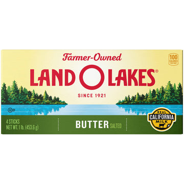 Land O Lakes Salted Butter, Made with Sweet Cream and Salt, 4 sticks, 1 lb pack