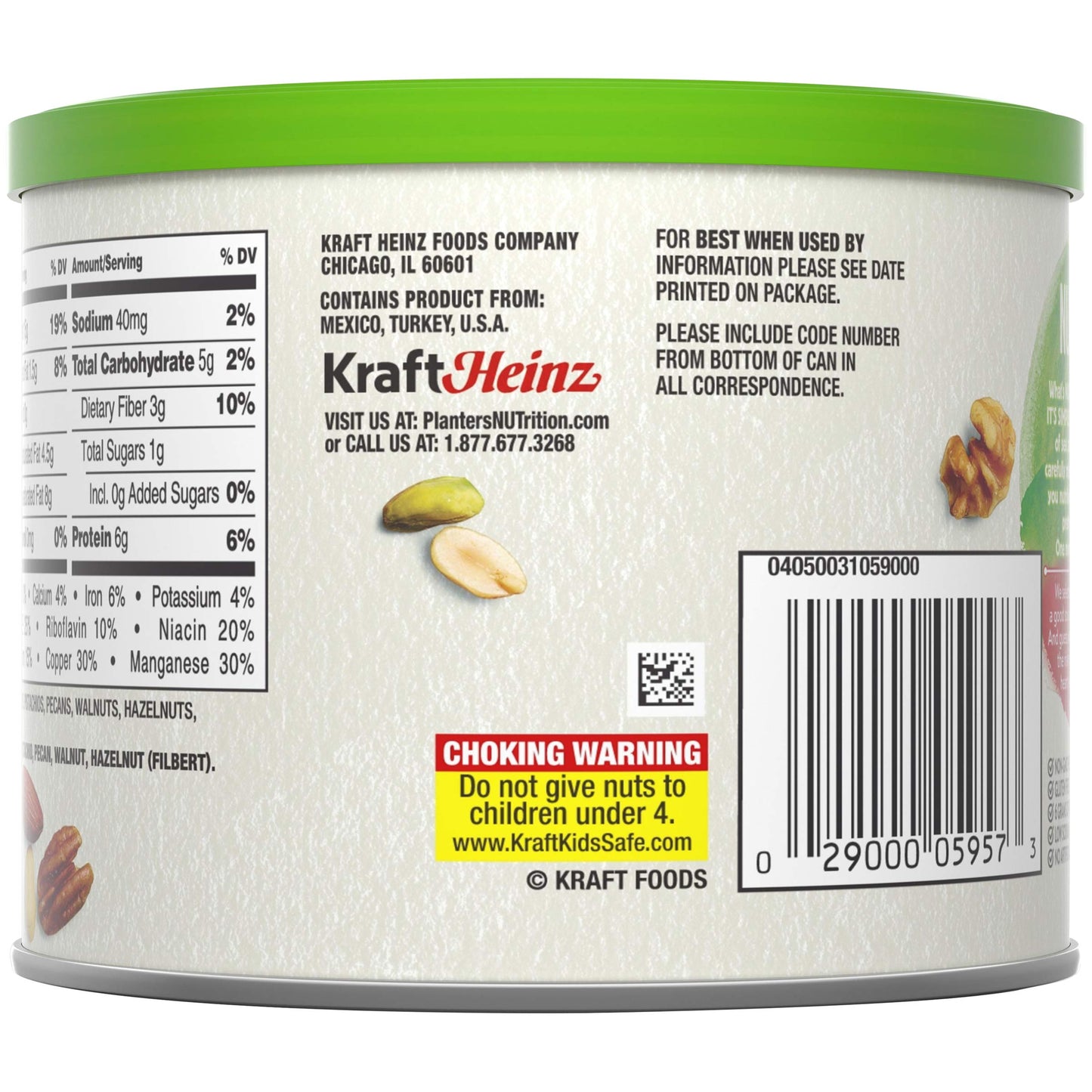 Planters NUT-rition Heart Healthy Nut Mix with Peanuts (Almonds, Pistachios, Pecans, Walnuts, Hazelnuts & Sea Salt, 6 ct Pack, 9