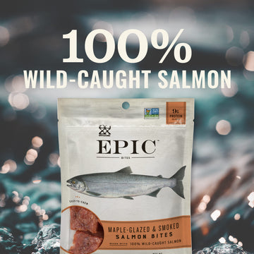 EPIC Salmon Bites, Wild Caught, 8 ct, 2.5 oz Pouches