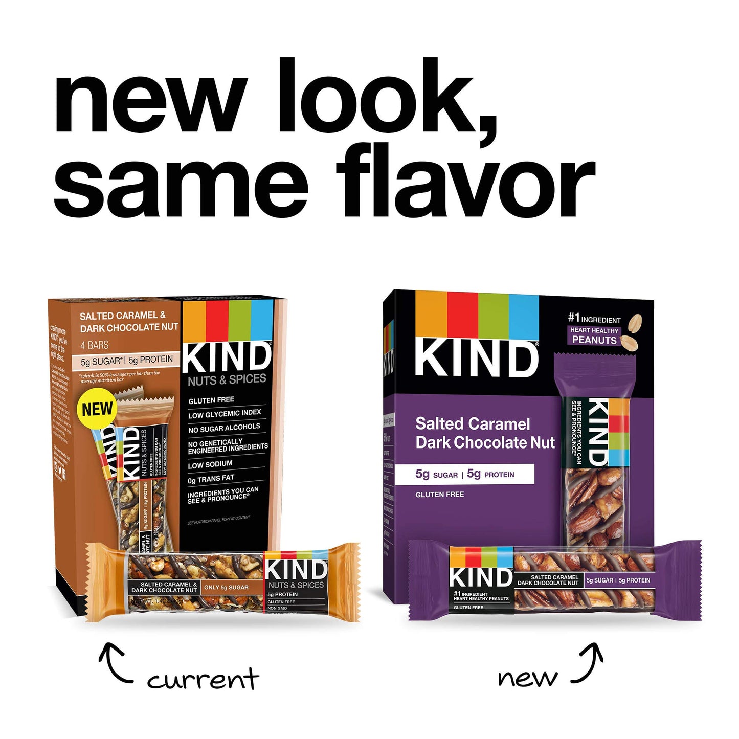 KIND Nut Bars, Salted Caramel & Dark Chocolate, Gluten Free, 60 Count, 1.4 Ounce Each, 5g Sugar, 6g Protein