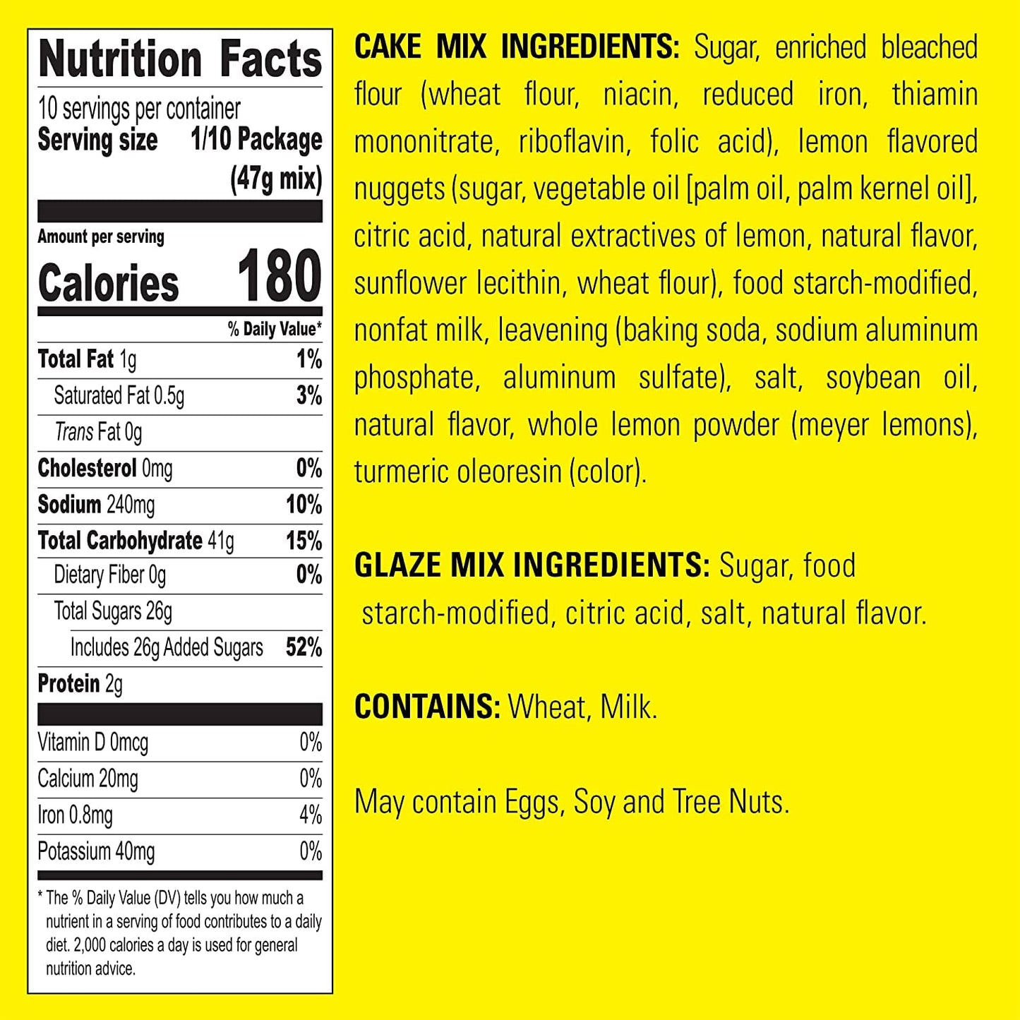 Krusteaz Meyer Lemon Pound Cake Mix 16.5 Ounce (Pack of 4)