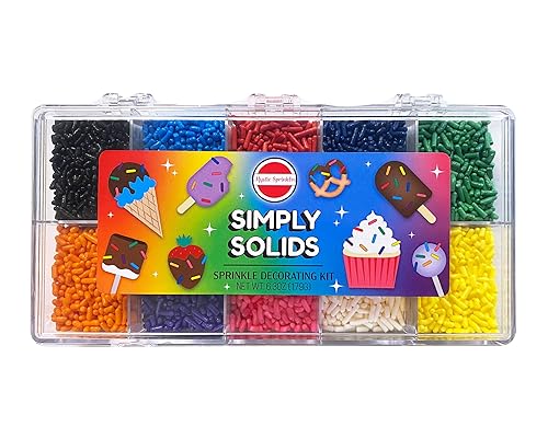 Mystic Sprinkles Solid Color Jimmy Sprinkles (Simply Solids Sprinkle Decorating Kit 6.3Oz)