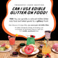 MONÉGASQUE Edible Glitter for Drinks & Cakes, 10g, Orange Beach