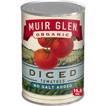 Muir glen Organic Diced canned Tomatoes, No Salt Added, 145 oz