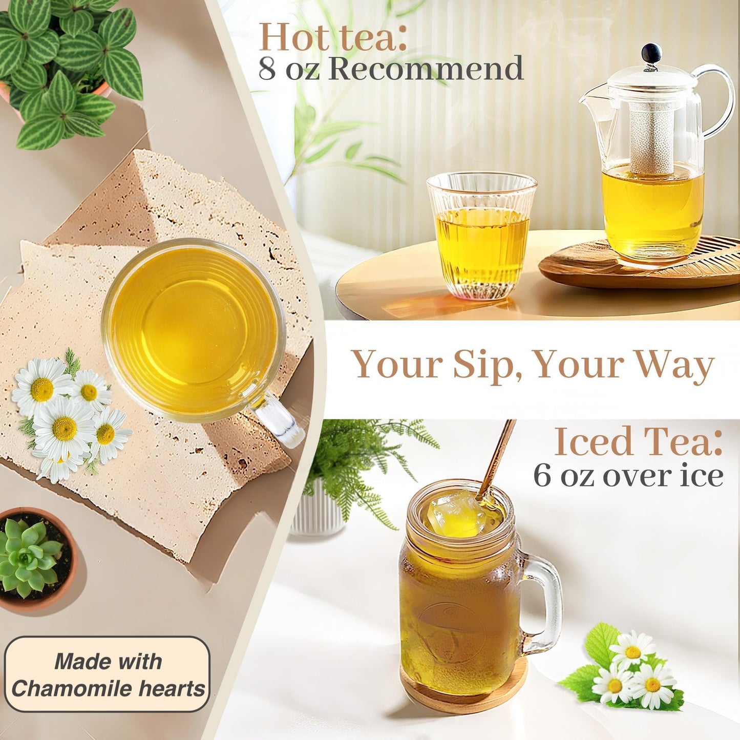 Johou Chamomile Herbal Tea Pods, Caffeine Free, Compatible with K-Cup malt-inspired, 24 Pods