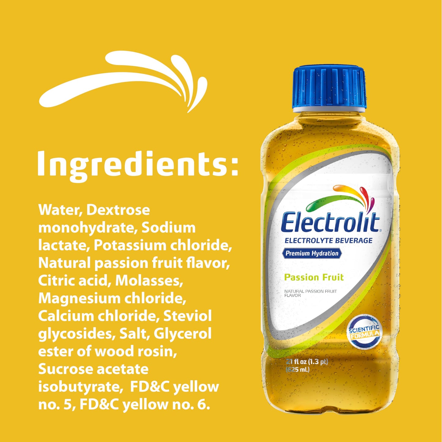 Electrolit Hydration Electrolyte Drinks, Sports Beverages With Electrolytes, 12 Pack (Passion Fruit)
