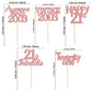 Gyufise 30Pcs Rose Gold Vintage 2003 Cupcake Toppers Glitter Happy 21St Cheers To 21 Fabulous 21St Birthday Cupcake Picks 21St B