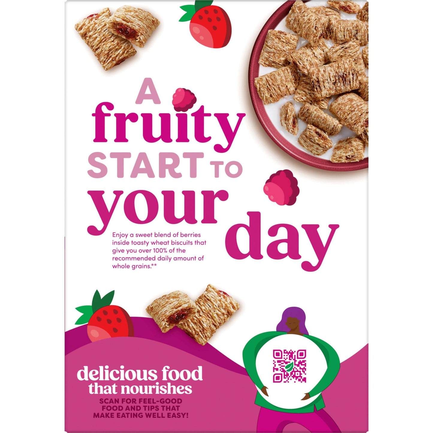 Kashi Breakfast Cereal  Organic  Fiber Cereal  Berry Fruitful  17.2oz Box (1 Box)