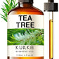 Kukka Australian Tea Tree Oil For Skin, Face & Toenails - 100% Natural Melaleuca Tea Tree Essential Oil For Piercings, Scalp & H