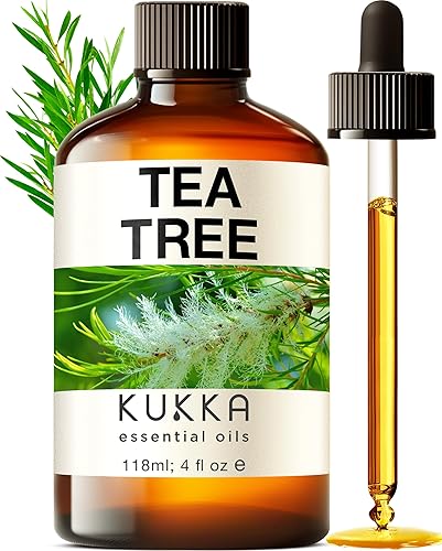 Kukka Australian Tea Tree Oil For Skin, Face & Toenails - 100% Natural Melaleuca Tea Tree Essential Oil For Piercings, Scalp & H