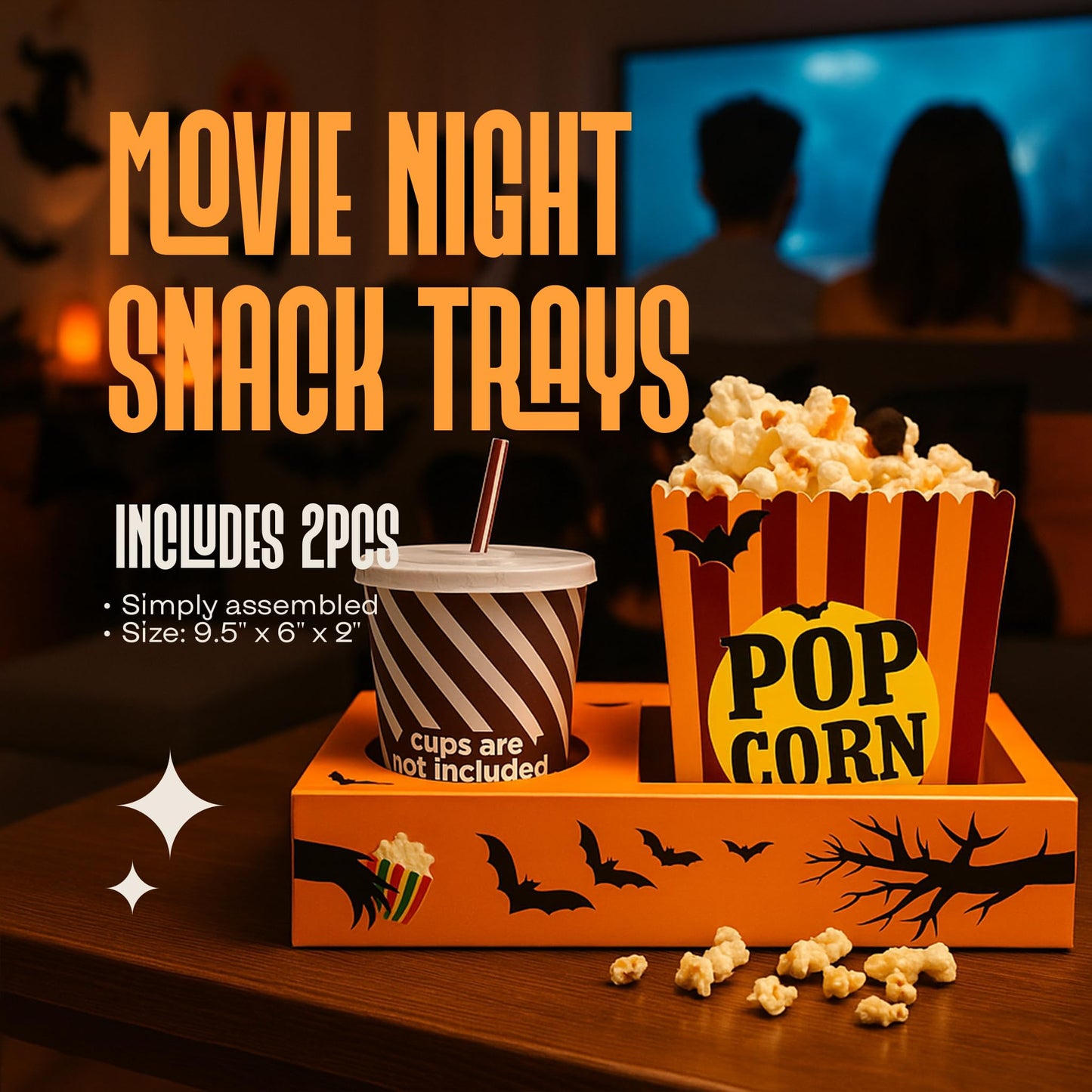 Halloween Movie Night Supplies - Candy Variety Pack For mature-themeds & Kids With Movie Snack Trays  Spooky Basket Stuffers For Him & Her  Halloween Boo Basket Gifts By CraveKraft