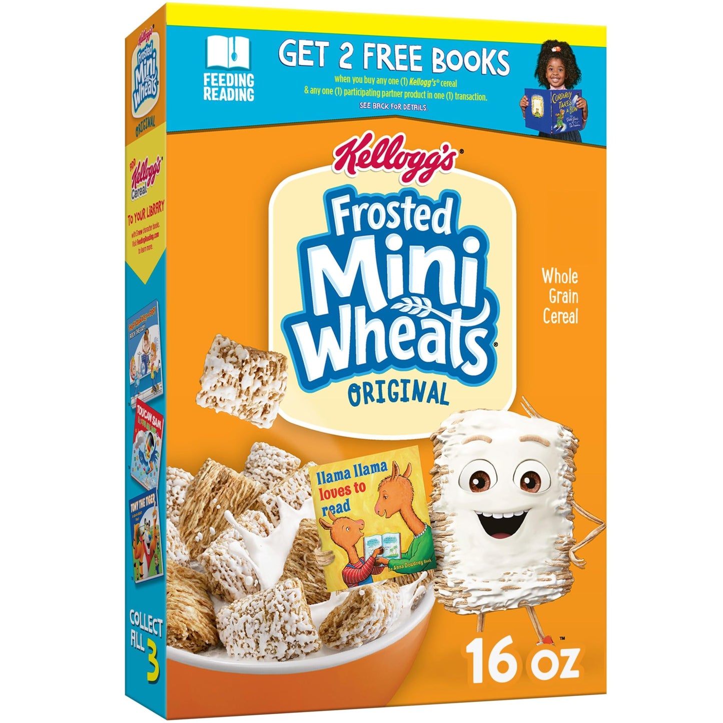 Kellogg's Frosted Mini-Wheats Breakfast Cereal, Kids Cereal, Family Breakfast, Original, 16oz Box (1 Box)