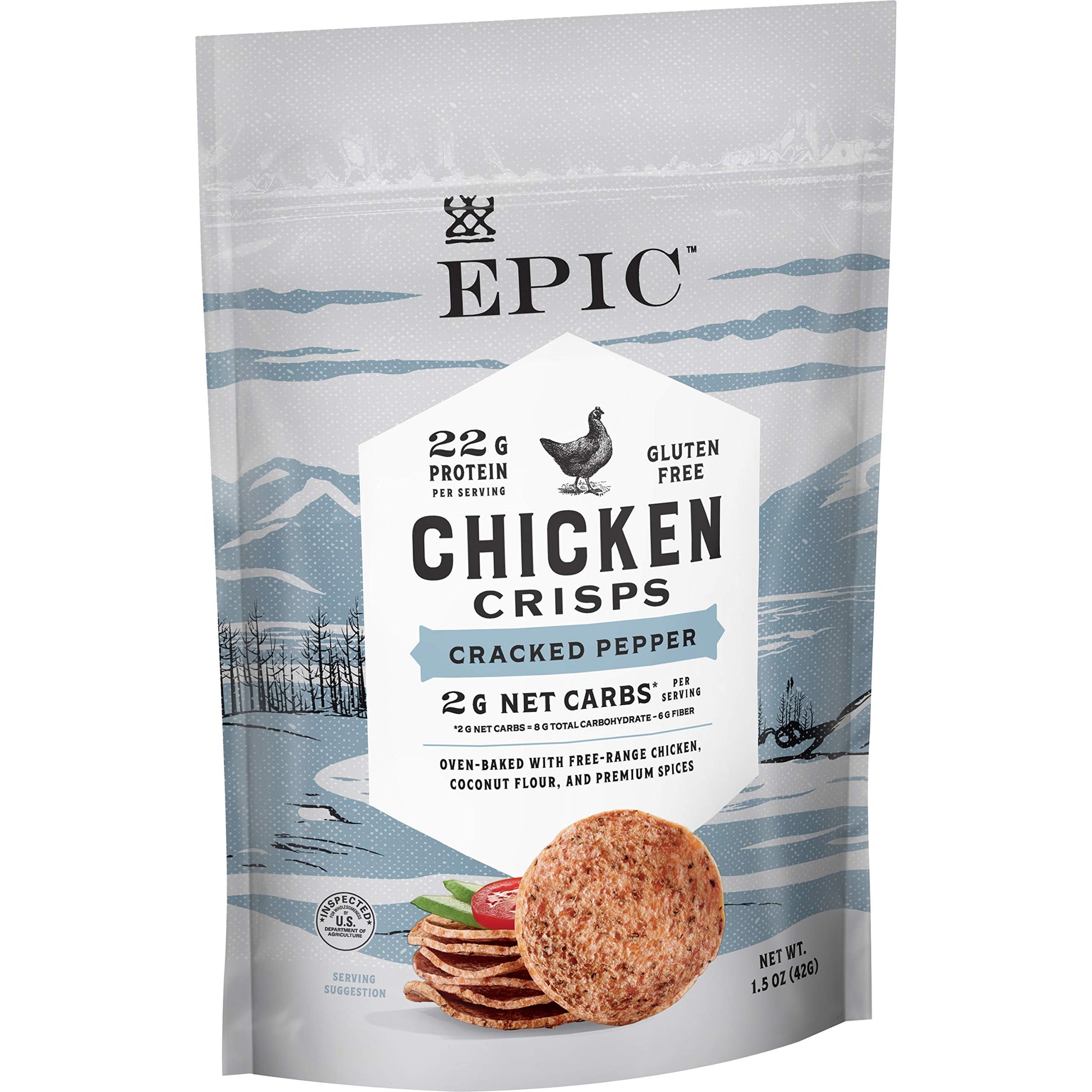 Epic Cracked Pepper Chicken Crisps 1.5 Oz