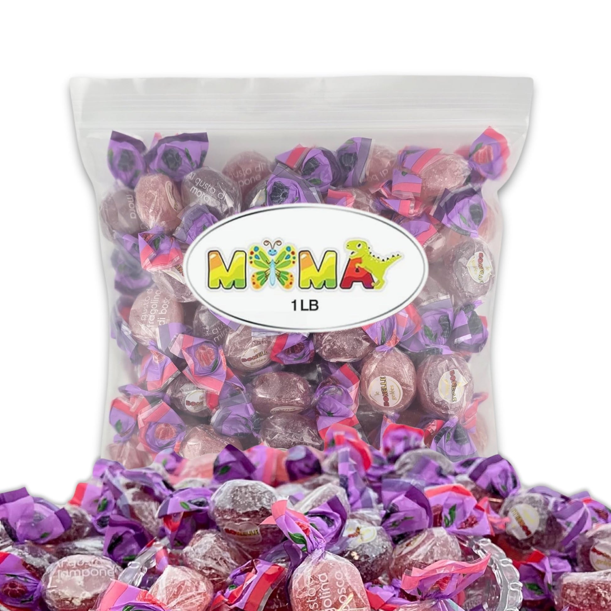 MIMA MIMA Fruitti Di Bosco Jelly Candy - Assorted Individually Wrapped - 1 lb Holiday Treats for Gifting & Sharing