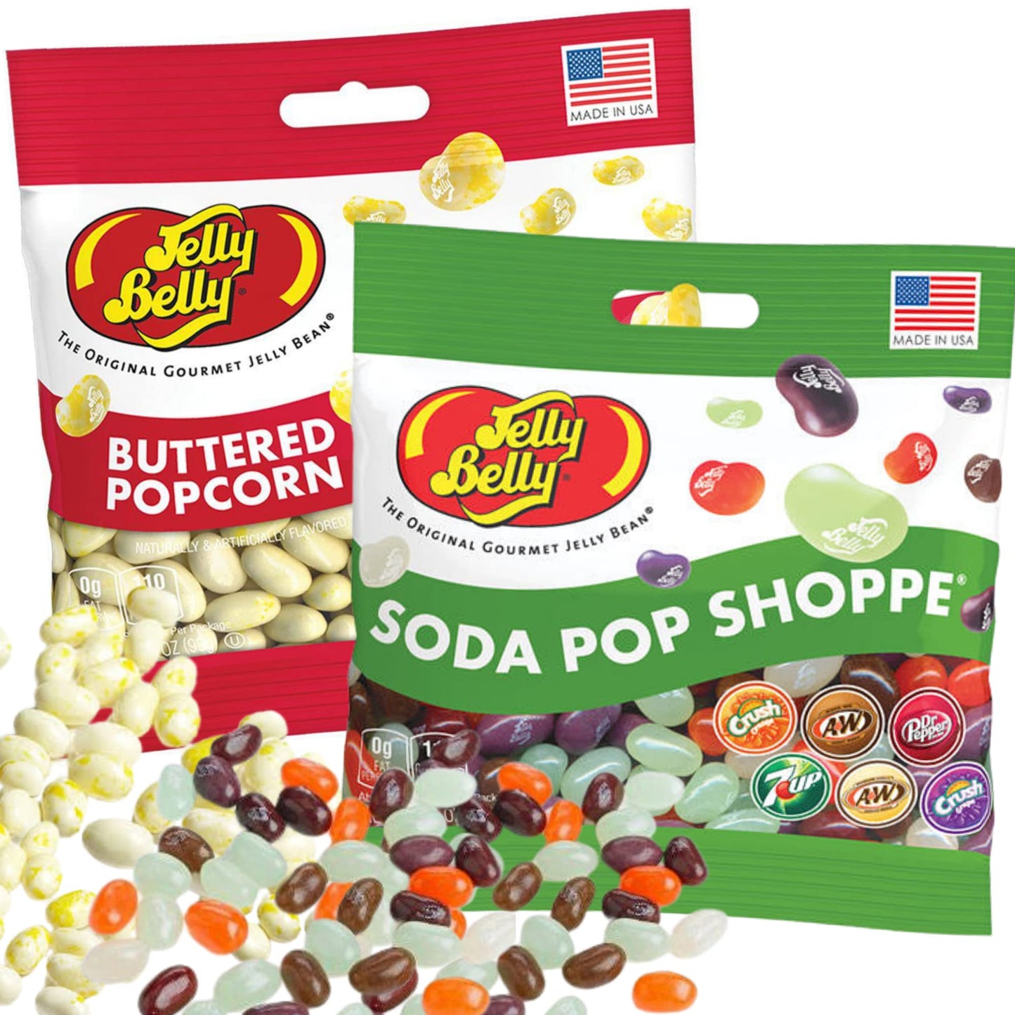 Needzo Movie Night Snack Mix Soda Pop and Buttered Popcorn Jelly Beans, Gourmet Chewy Candy for Boys or Girls, Shareable Bagged 