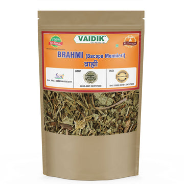 Vaidik Organic & Natural Whole/Raw Brahmi Booti - Gotu Kola | Indian Pennywort - (300 Grams)