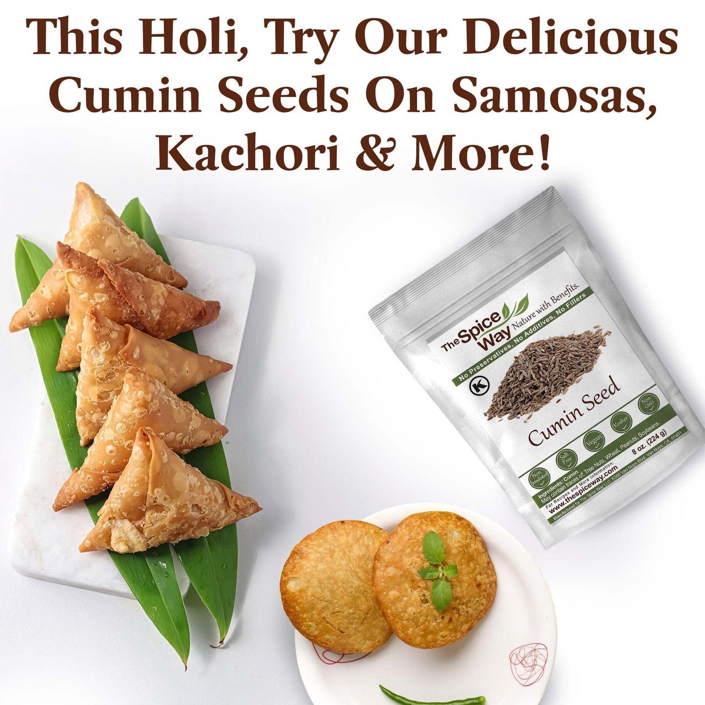 The Spice Way Cumin Seeds - Whole Cumin Seed 8 Oz Resealable Bag