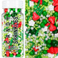 Kercky Green Sprinkles Mix for Cake Decorating - Strawberry Pearl Jimmies for Ice Cream, Cupcakes, Baking, Cookies