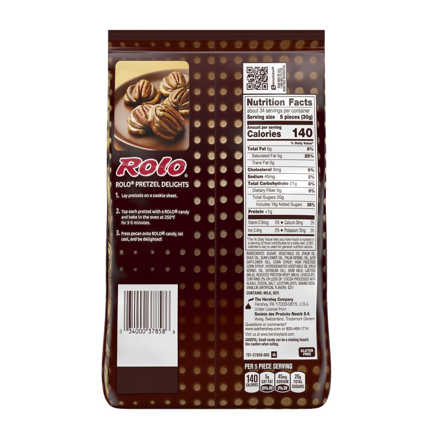 Rolo Rich Chocolate Caramels Candy Party Pack, 35.6 Oz