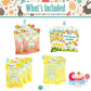 Easter Snack Yellow Tin (48 Count) Filled With Candy, Peelable Gummies,Bunny And More, Great Package For Family, Friends, Boys A