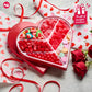 NUT CRAVINGS - Valentines Day Mixed Candy Heart Shaped Gift Basket, Love in A Box (6 Assortments) Romantic Food Arrangement, Hea