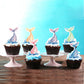 ZHUOWEISM Edible Mermaid Tail Cupcake Toppers 60 PCS Under the Sea Decorations Design 3