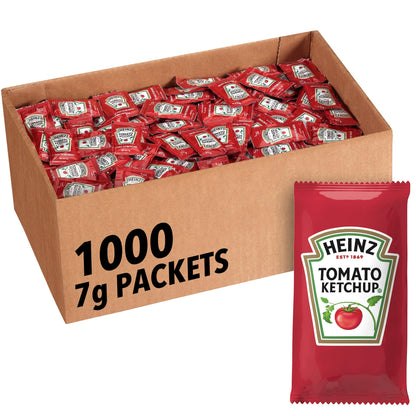Heinz Ketchup Single Serve Packet (0.25 oz Packets, Pack of 1000)