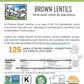 Small Brown Dry Lentils | 5 Lbs Plastic Free Packaging | Family Farmed In Washington State | 100% Desiccant Free | Non-Gmo | 100