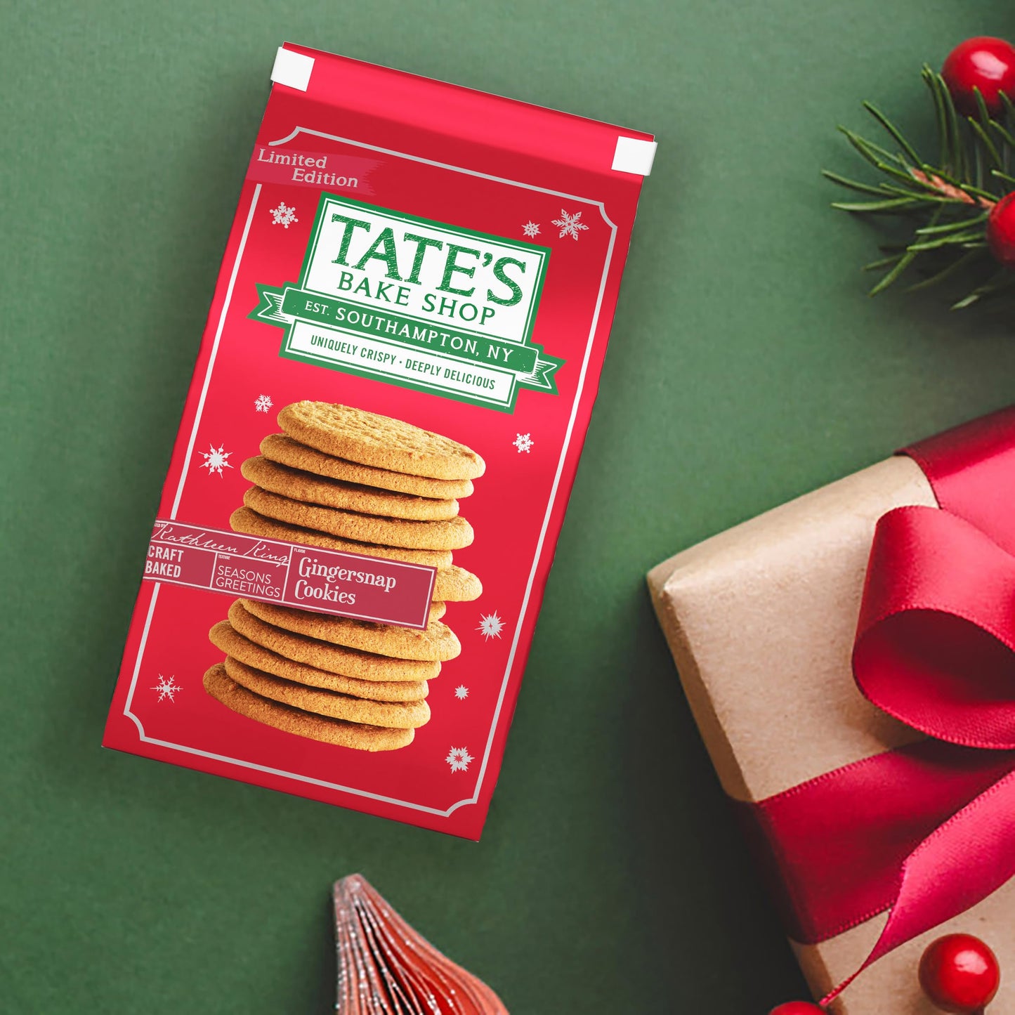 Tates Bake Shop Gingersnap Cookies  Holiday Cookies  6.5 oz
