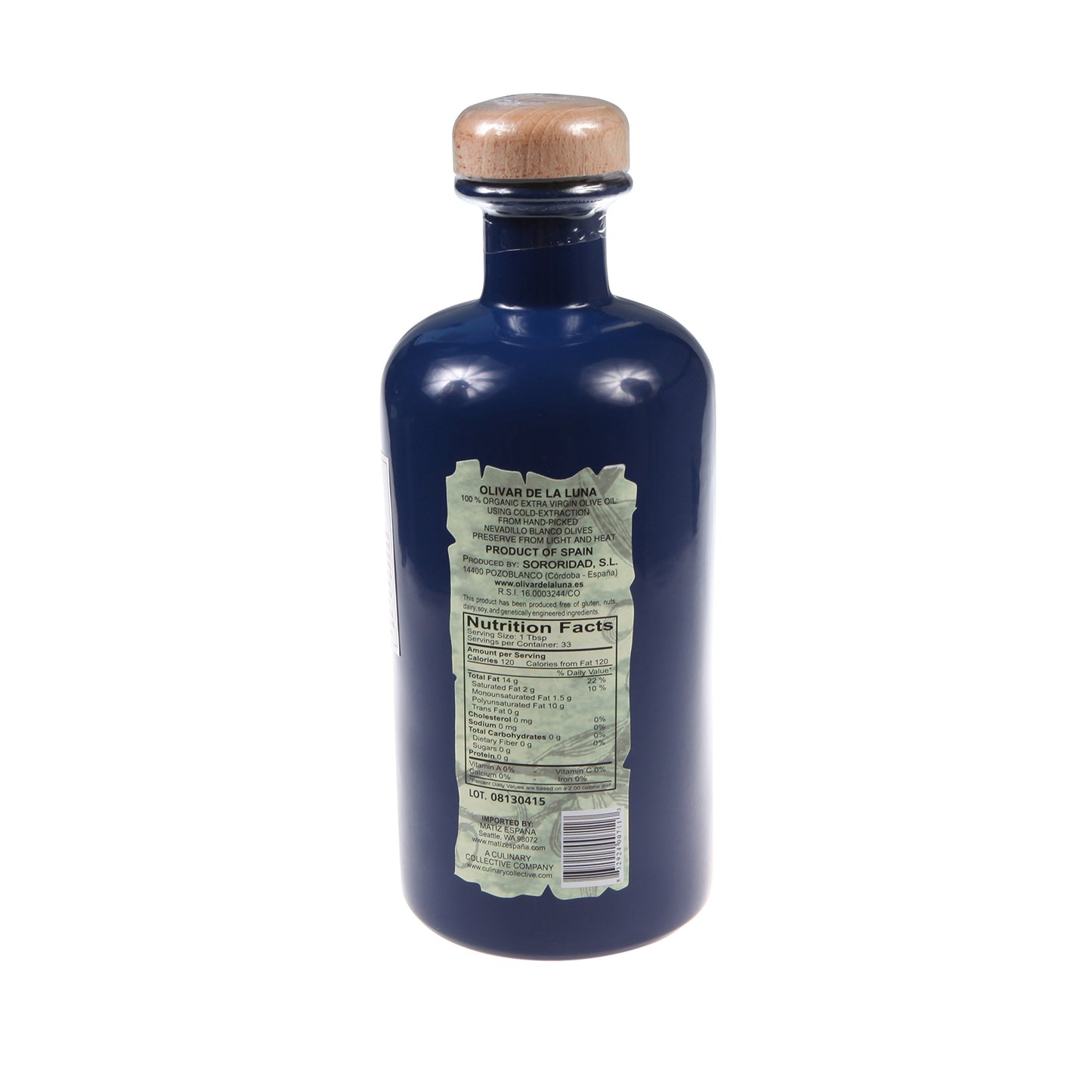 OLIVAR DE LA LUNA Organic Extra Virgin Olive Oil, 16.9 FZ