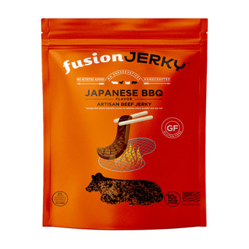 fusionJerky Artisan Beef Jerky, Japanese BBQ, 10g Protein, Gluten Free, 2.5 oz