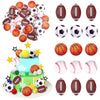 60 PCS Edible Sports Cupcake Toppers Baseball Cupcake Picks Football Soccer Ball ToothPicks Rugby Basketball Cake Decorations fo
