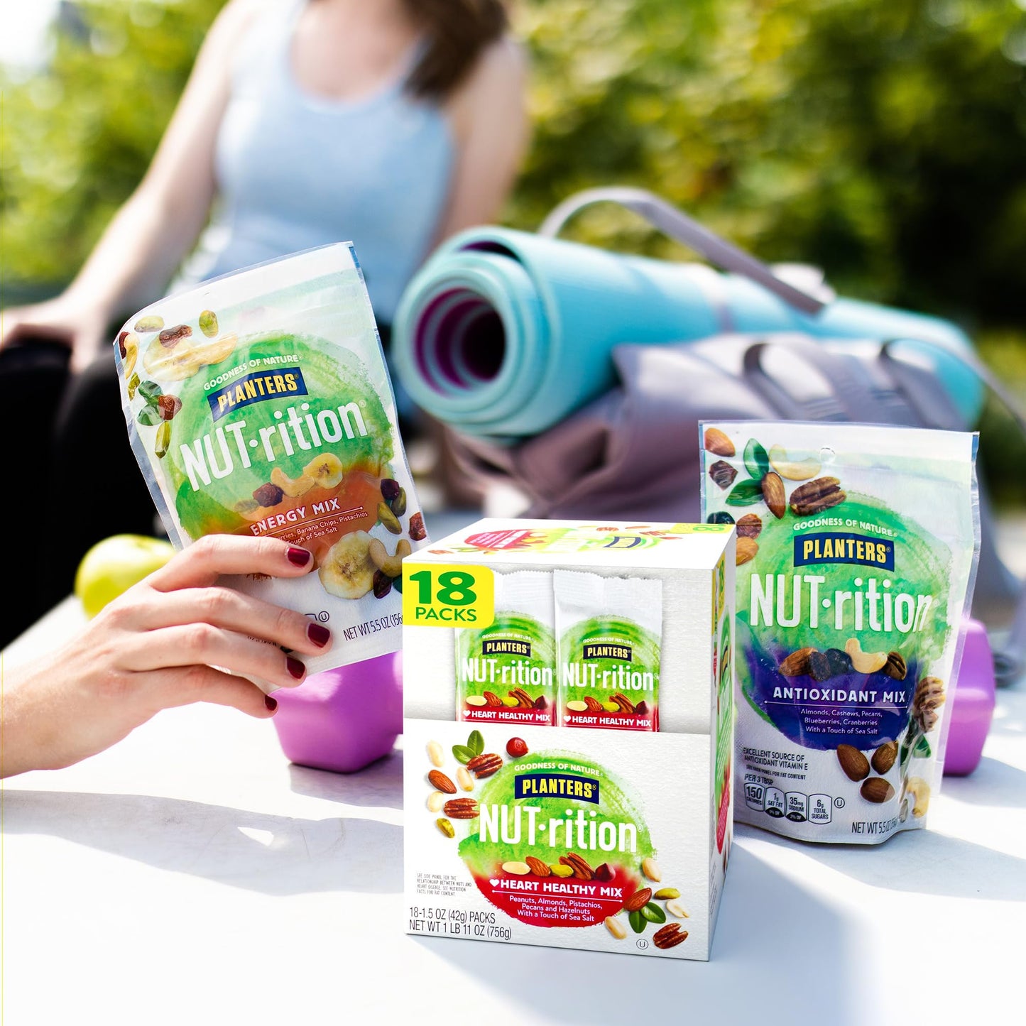 PLANTERS NUT-rition Heart Healthy Nut Mix, 1.5 oz Snack Mix, 18 Count, 27 Ounce
