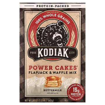 Kodiak, Power Cakes Flapjack and Waffle Mix, 20 Ounce