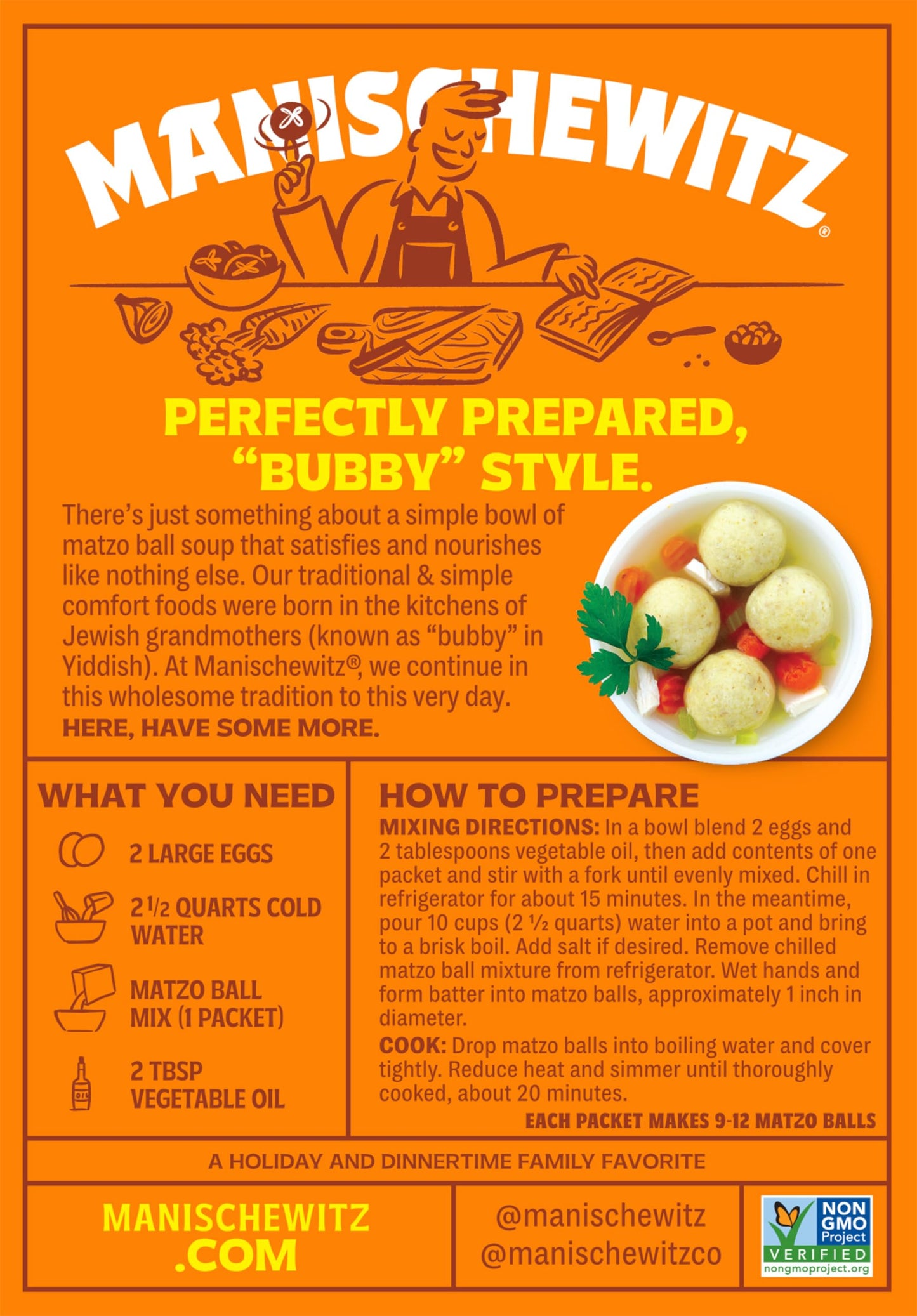 Manischewitz Matzo Ball Mix, 5 Oz. (6 Pack) Easy Prep | Kosher For Passover | Nothing Artificial | No Msg | Classic Fluffy Texur
