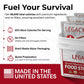 Legacy Food Storage 120 Serving Emergency Food Supply Bucket, 16 Entrees, 48,640 Total Calories, Shelf Stable Breakfast Lunch & Dinner, Freeze Dried Survival Meals For Mre Camping, Hiking, Prepping