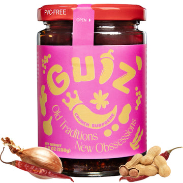 GUIZ Crunch Supreme Extra-Crunchy Guizhou Chili Crisp with Shallots: Boldly Textured, Richly Savory, Perfectly Spiced, Non-GMO, 
