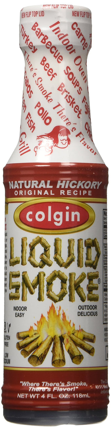 Colgin Authentic Hickory Liquid Smoke 4 oz for Home Cooks & BBQ Enthusiasts - Liquid Smoke for Cooking - Rich, Sweet Smoky Flavo